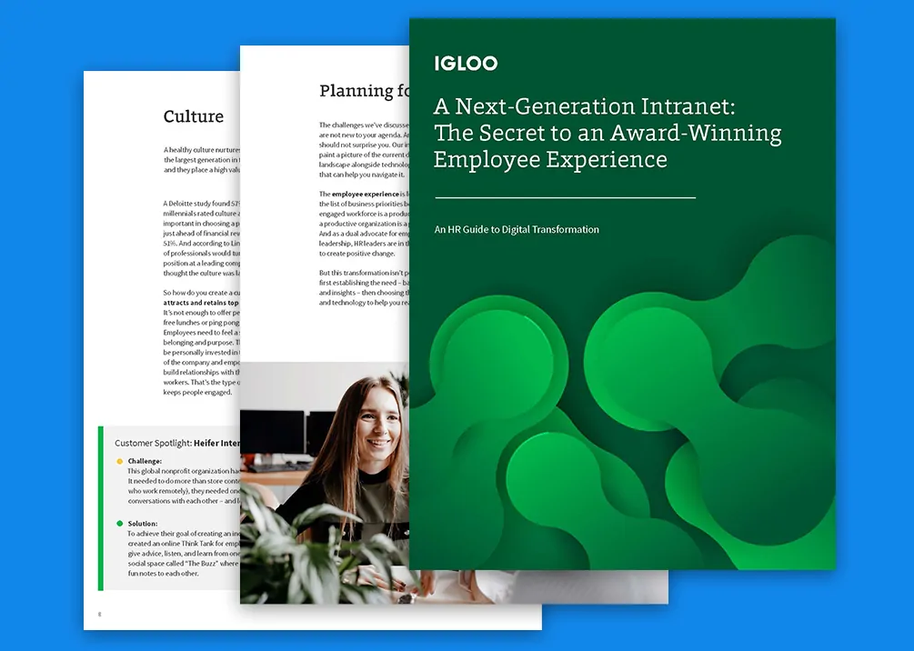 Snapshot of pages from the HR Guide to Digital Transformation