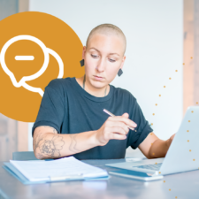 hr communication tools that get results woman in front of computer at desk